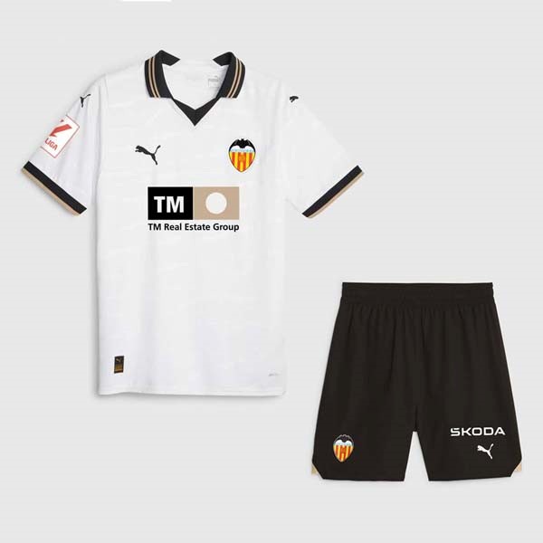 Camiseta Valencia Replica Primera Ropa Niño 2023/24